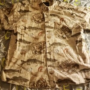 North River Short Sleeve XL Vintage Fishing